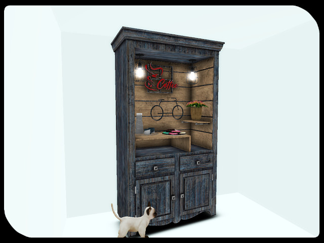 [AE] Home Decor - Farm House Coffee Cabinet