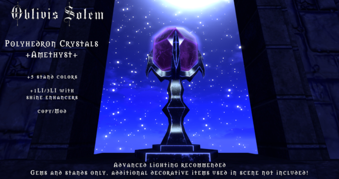 [+Oblivis+] Amethyst Polyhedron Crystals