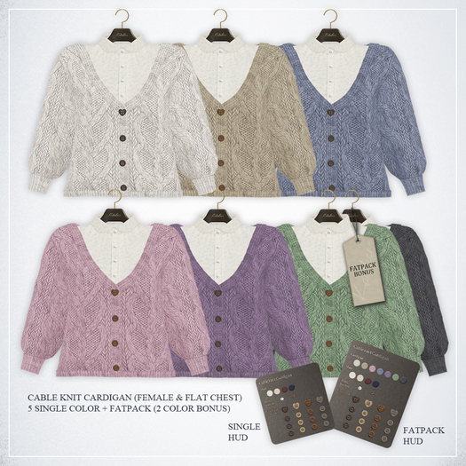 Kotolier . CableKnitCardigan - FATPACK