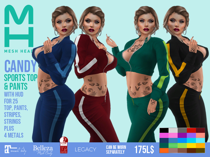 Mesh Head - Candy Sports Top & Pants