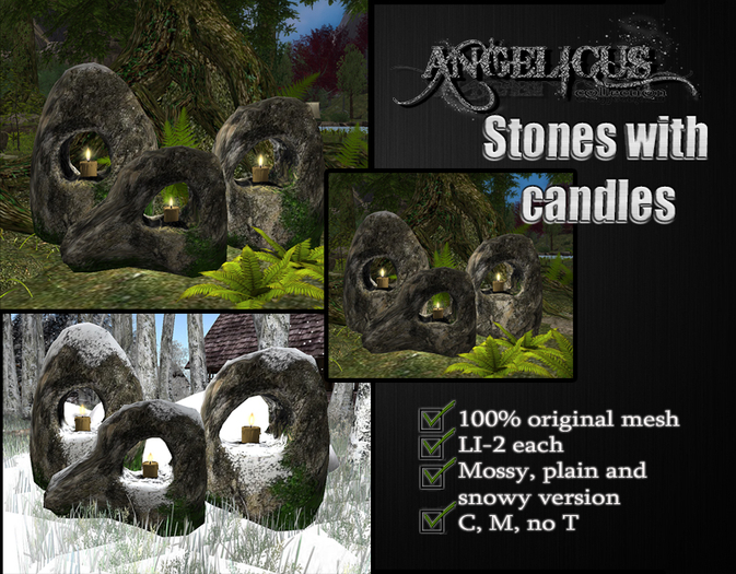 ::ANGELICUS"" Stones with candles