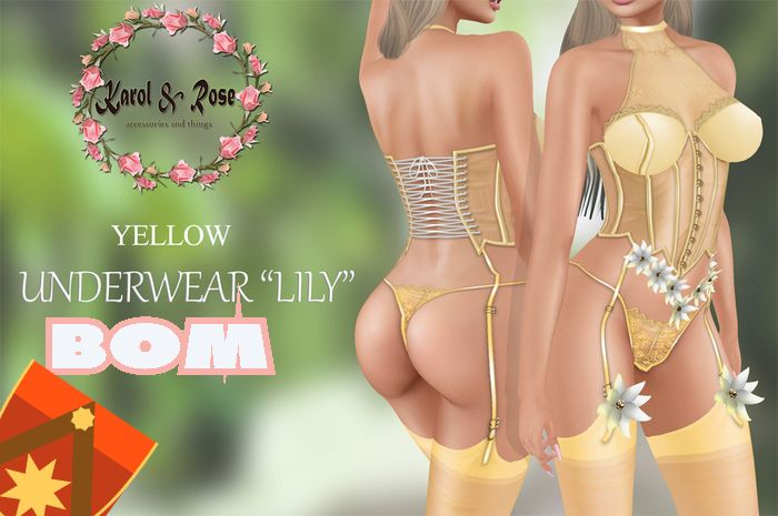 .KAROL ROSE.-BOM- UNDERWEAR "LILY" YELLOW