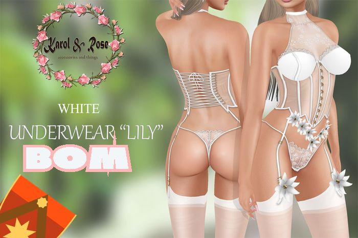 .KAROL ROSE. -BOM-UNDERWEAR "LILY" WHITE