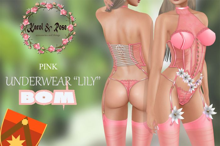 .KAROL ROSE.-BOM- UNDERWEAR "LILY" PINK