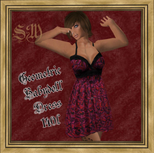 .::SM::. Geometric Babydoll Dress full female designer outfit - resell box -