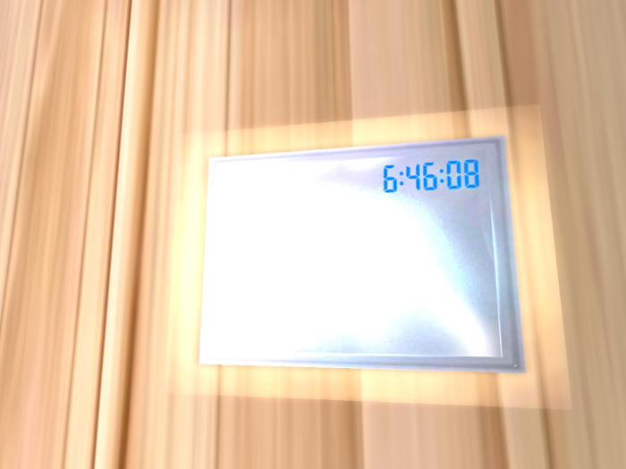 Backlight mirror and clock