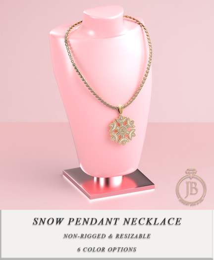 Jewelry Box & Co. - Snow Pendant Necklace (Gold)
