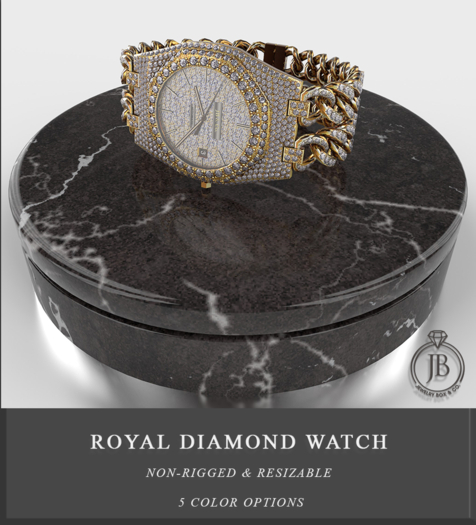 Jewelry Box & Co. Royal Diamond Watch (Onyx)