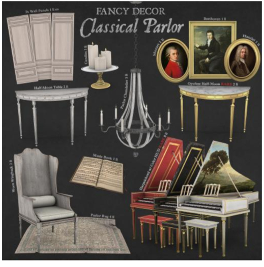 Fancy Decor: Opulent Half-Moon Table RARE