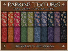 Parkins Textures - Adeen Set - 20x Full Perm Seamless 1024 - Fabric, Clothing, Pattern, Floral, Flower, Daisy, Textile
