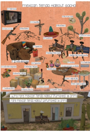 2. Rare (Fundati) Mexican Tienda Hideout (unfurnished)