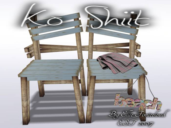 [KO SHIIT] Beach Bench Blue