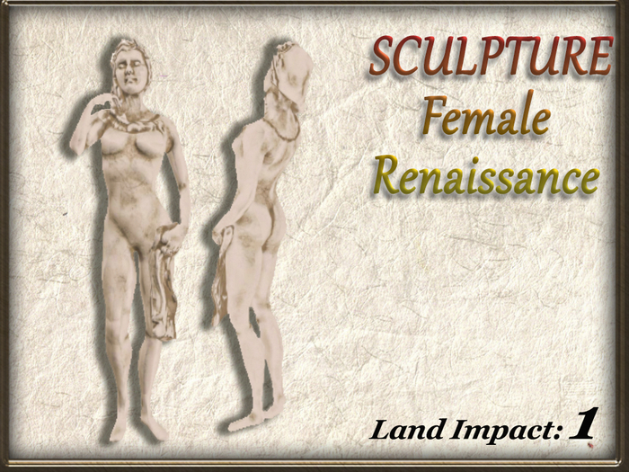 SCULPTURE - Female Renaissance (1 Li) Full Perm