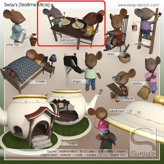 Sway's [Teatime Mice] Ruth & Sam RARE