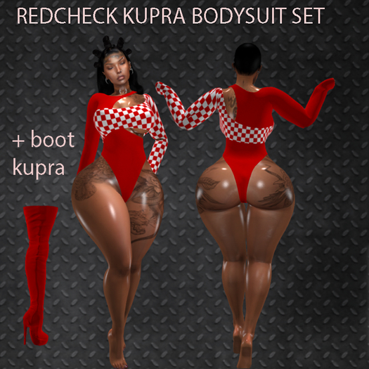 Second Life Marketplace - REDCHECK KUPRA BODYSUIT SET