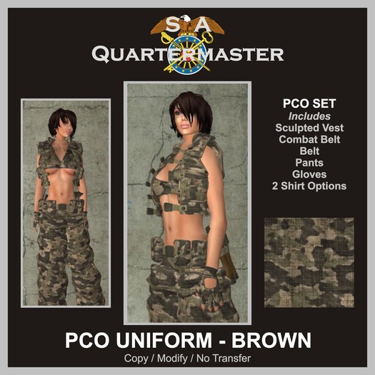 SAQ PCO COMBAT UNIFORM - BROWN