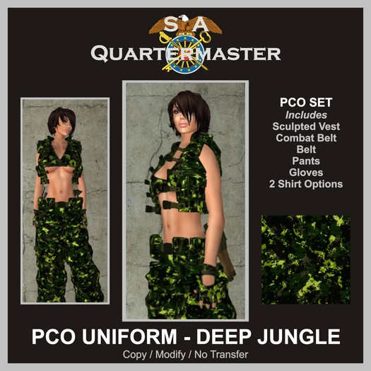 SAQ PCO COMBAT UNIFORM - DEEP JUNGLE