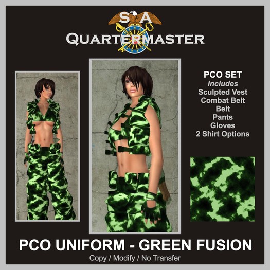 SAQ PCO COMBAT UNIFORM - GREEN FUSION