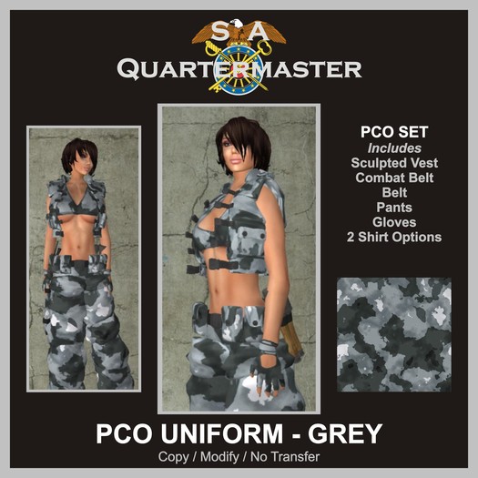 SAQ PCO COMBAT UNIFORM - GREY