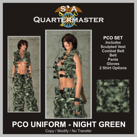SAQ PCO COMBAT UNIFORM - NIGHT GREEN