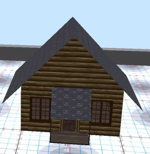 One Room Log Cabin Door Way Porch