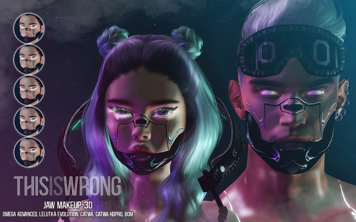 THIS IS WRONG Jaw shine+tattoo 3D - unisex pack 