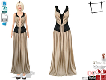 Dae Obj FBX For Deep Cleavage Long Night Dress Slink, Maitreya, Belleza, Tonic, Legacy, Voluptuous