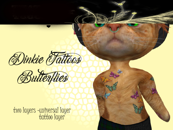 RT- DINKIE Tattoos-Butterflies- boxed