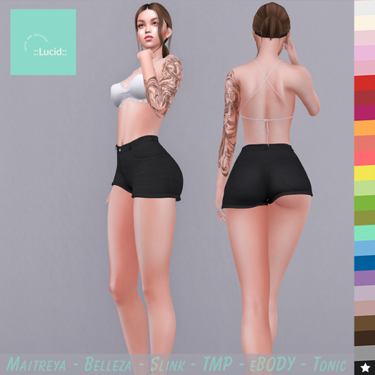 ::Lucid:: High Rise Shorts - Widow