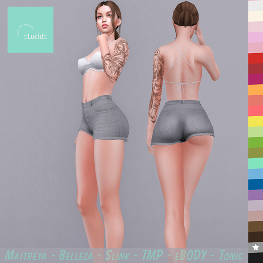 ::Lucid:: High Rise Shorts - Stormy