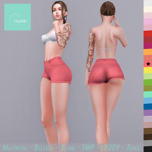 ::Lucid:: High Rise Shorts - Siesta