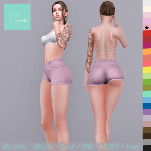::Lucid:: High Rise Shorts - Petal Pink