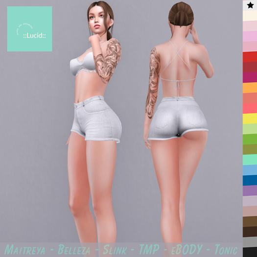 ::Lucid:: High Rise Shorts - Pure