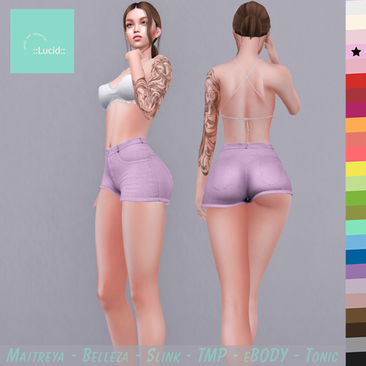 ::Lucid:: High Rise Shorts - Party Pink