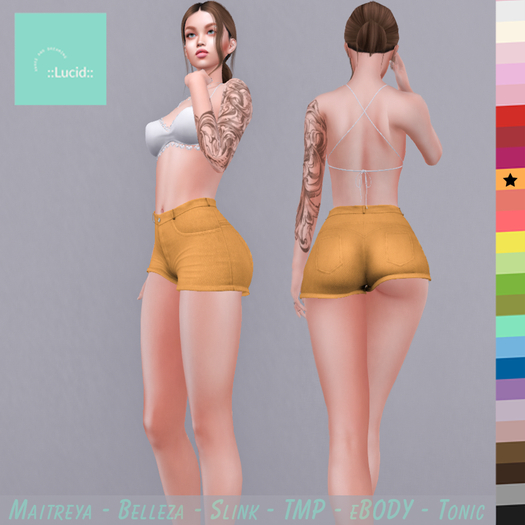 ::Lucid:: High Rise Shorts - Marigold