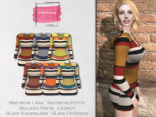 [COSMOS] Olga Hoodie Dress Stripes / 6 Colors Fatpack Demo
