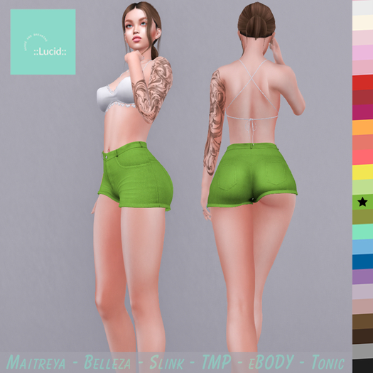 ::Lucid:: High Rise Shorts - Lucky