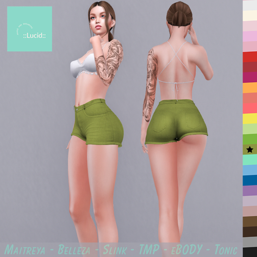 ::Lucid:: High Rise Shorts - Go Army