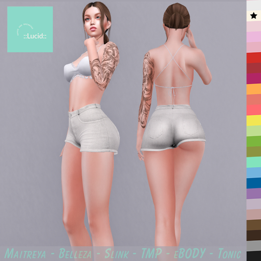 ::Lucid:: High Rise Shorts - Champagne