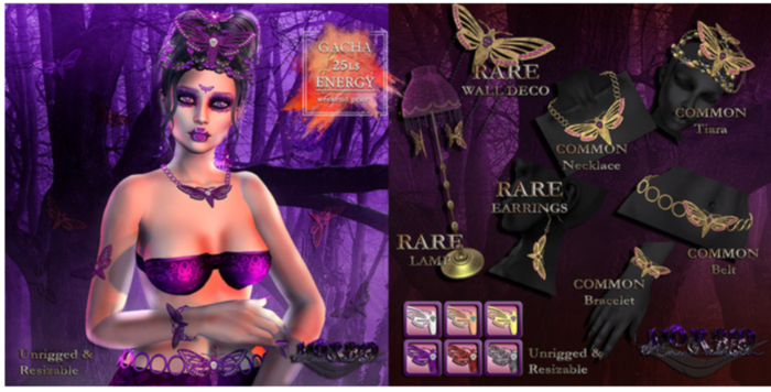 MORBID MAUSOLEUM Papillon De Nuit Earrings - RARE - Scarlet