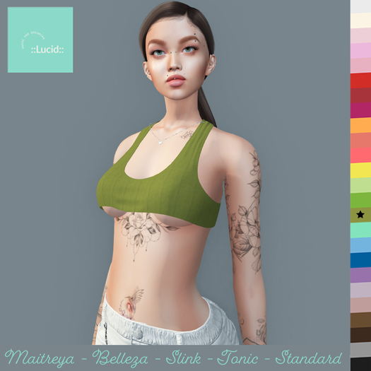 ::Lucid:: Barely There Knit Tank - Go Army  (Boxed)