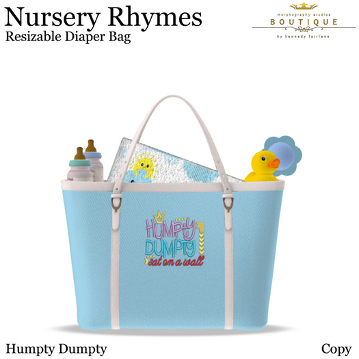 NURSERY RHYMES - Diaper Bag HUMPTY (Boxed)