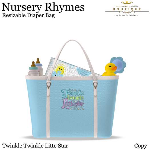 NURSERY RHYMES - Diaper Bag TWINKLE (Boxed)