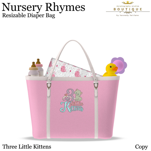 NURSERY RHYMES - Diaper Bag KITTENS (Boxed)
