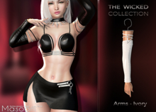 [[ Masoom ]] Wicked Arm Ivory -  Kupra, Legacy, Legacy Perky, Maitreya Lara, Petite