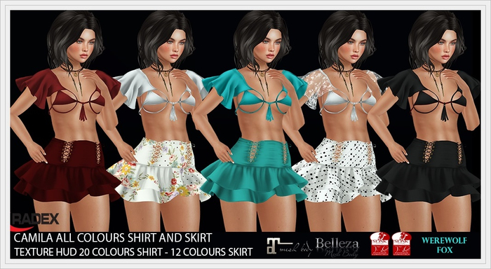 RADEX F 3 Mesh Camila All Colours Shirt & Skirt