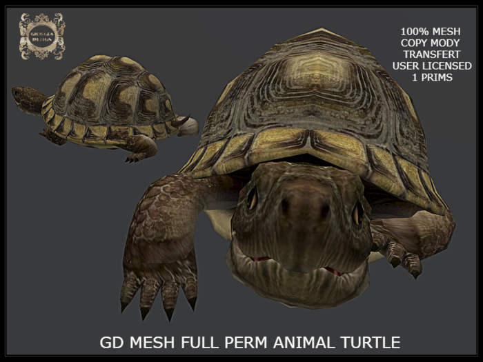 GD MESH FULL PERM ANIMAL TURTLE