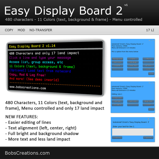 Easy Display Board 2 (Event Board, Notice Board, Message Board, Announcement Board)
