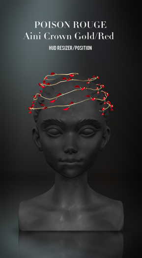 POISON ROUGE Aini Crown - Gold/Red