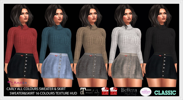 RADEX F 5 Mesh Carly All Colours  Sweater & Skirt
